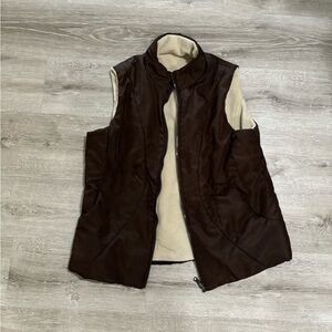 Brown reversible Sleeveless Vest